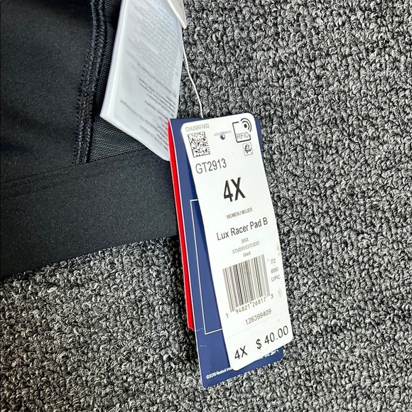 Reebok Black Sports Bra Racerback Medium Impact, Women’s 4X - Picture 5 of 7